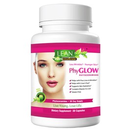 Phytoceramides 350mg Ceramide Skin Care Hydration Moisture Restoring Beauty Supplement with Multivitamins A, C, D, E, PhyGLOW Super Vegan Anti-Aging Wrinkle Support Pills for Women and Men 30 Capsules