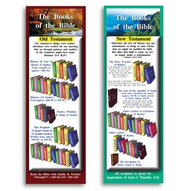 Books of the Bible - Set of 25 Bible Reference Cards (2.75"x8.25") - Perfect for Sharing Your Faith, Bible Study, Encouragement, Church, and Gifts