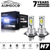 AUIMSOCO 2x H7 LED Headlight Bulbs Kit High Low Beam