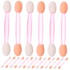 PACKOVE 100Pcs Dual Ended Sponge Eyeshadow Stick Brush Convenient Eye