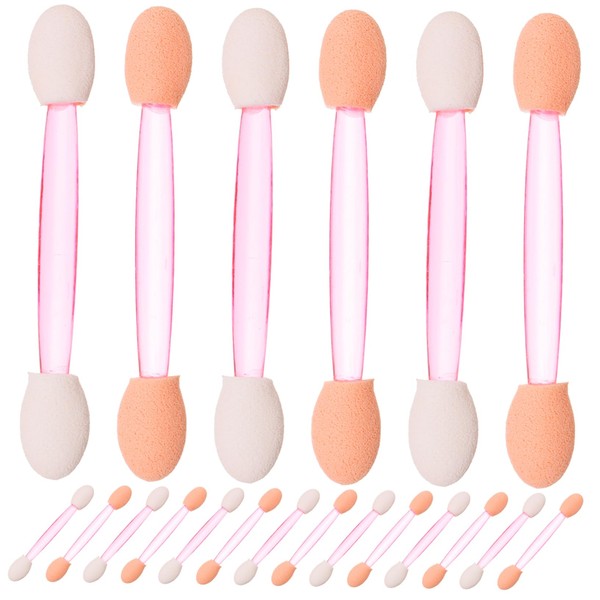 PACKOVE 100Pcs Dual Ended Sponge Eyeshadow Stick Brush Convenient Eye