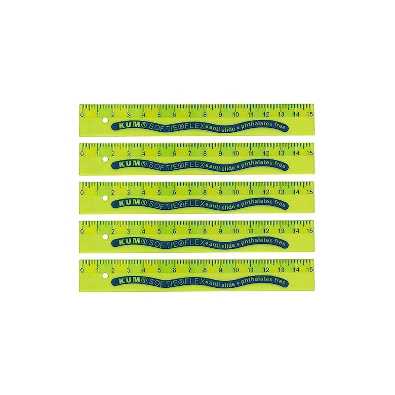 KUM AZ2250116-G - 15 cm Flexible Ruler L1 Softie Flex