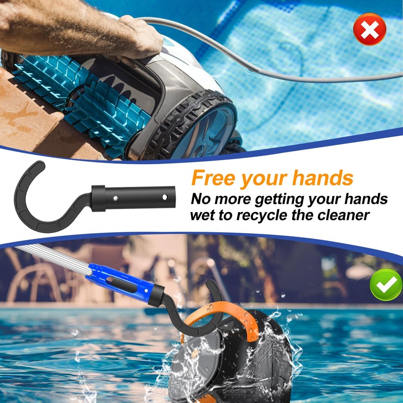 Pool Pole Hooks for Robotic Pool Cleaner with 2 PCS