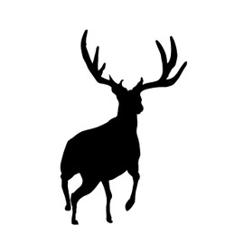 Mule Deer Decal Mule Deer Hunting Decal Mule Deer Food 1201 by Waterfowldecals (Medium, Black)