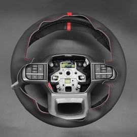 MEWANT Steering Wheel Covers for Ford f150 Ford F-150 2021-2023 / F-150 Lightning 2022-2023 Hand-Stitched Steering Wheel Wrap
