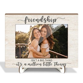 Friendship Gifts Picture Frames, Friends Frame Gifts for Women Men Bestie BFF Sister Gifts from Sister, Wood Photo Frame Tabletop Display 4X6 Photo Home Decor Living Room Party Favor Decorations -042