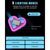 VANKUB 2PCS Solar-Powered Car Heart Lights, 5-Mode Wireless LED Ambient