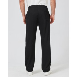 Zylioo Men's Extra Long Sweatpants 36 Inseam Open Bottom Joggers for Tall Men Black Extra Long Joggers