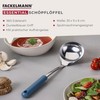 Fackelmann Essential Stainless Steel Ladle with Dark Blue Handle -