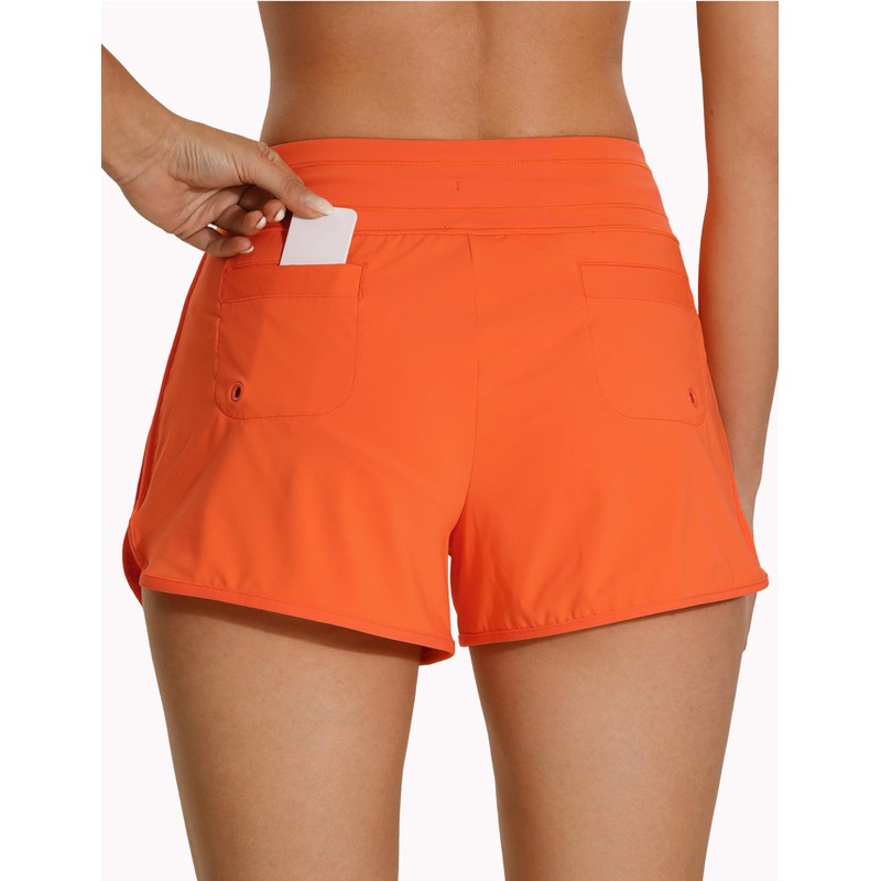 CRZ YOGA Womens 3'' Swim Board Shorts High Waisted Quick