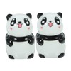 Mikinona 2pcs Ceramic Panda Seasoning Jar Salt Pepper Portable Kitchen