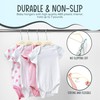 TechZoo 25 Premium Baby Velvet Hangers - 11.8 Inches Non-Slip