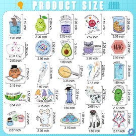 Noveread 25 Pcs Funny Fridge Magnets Punny Chemistry Fridge Reusable Natural Sciences Magnets Funny Biology Refrigerator for Work Home Car Locker Cabinet Gifts Decoration