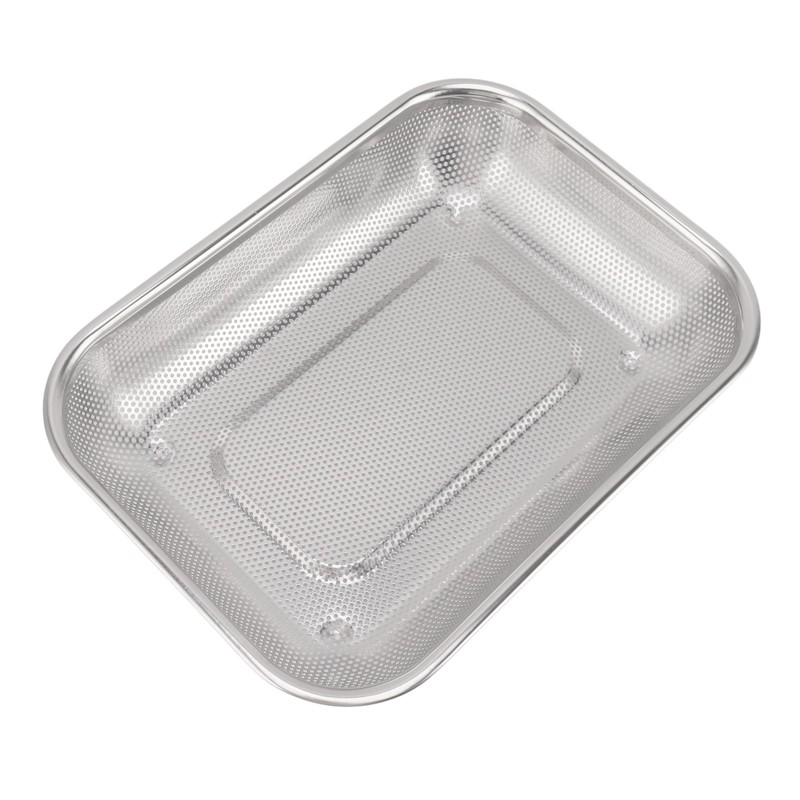 Fruit Vegetable Rectangular Strainer Basket Stainless Steel Colander Strainer Rectangle