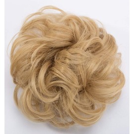 Scrunchy Scrunchie Bun Updo Hairpiece Hair Ribbon Ponytail Extensions Hair Extensions Wavy Curly Messy Hair Bun Donut Hair Chignons Hair Piece Wig Dark Blonde mix Ash Blonde