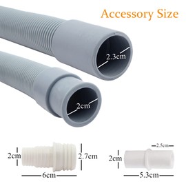 Quanerba Drain Hoses 1.5 m for Washing Machines, Drain Hose for Drain Hose Extension, Drain Hose for Dishwasher, Sewage Hose, Dishwasher Hose (1.5 m (59 inches)
