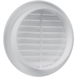 Vent Systems 4'' Inch - Pack of 2 - White - Soffit Vent Cover - Round Air Vent Louver - Grill Cover - Built-in Insect Screen - HVAC Vents for Bathroom, Home Office, Kitchen