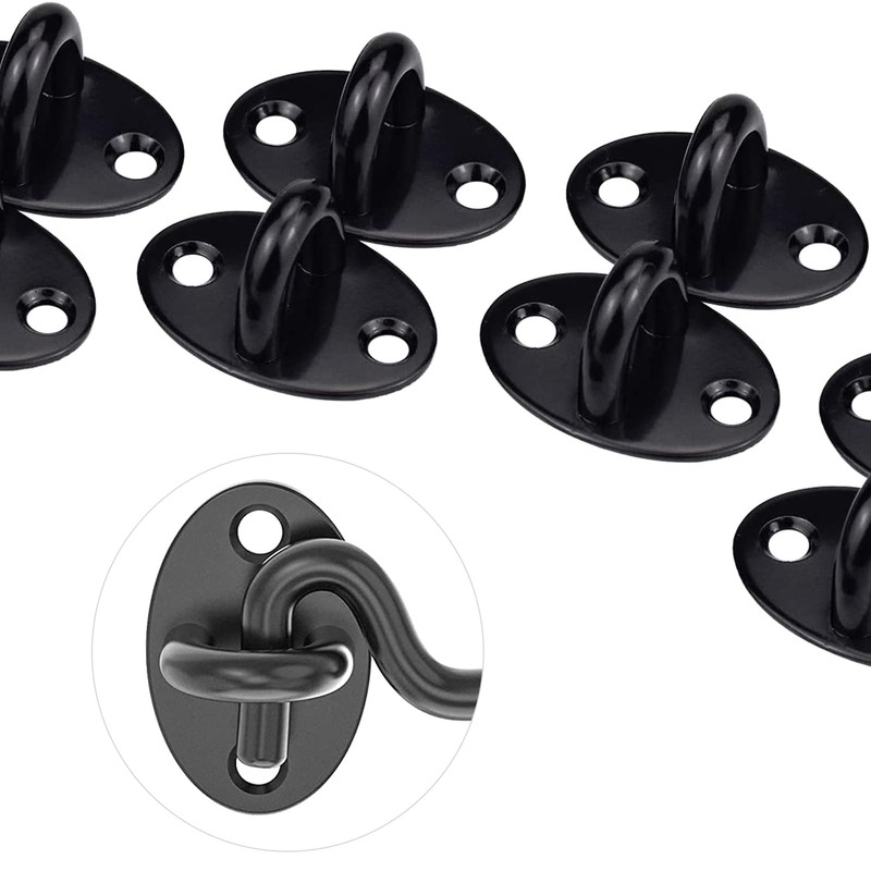 EGGMARCH 8 Pack Mini Ceiling Hooks Small Pad Eye Plate