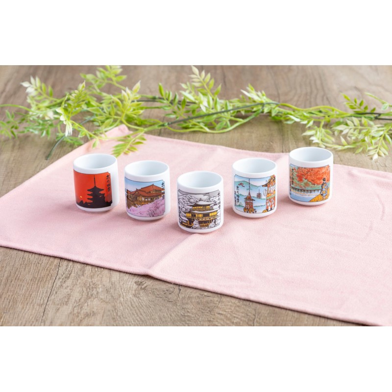 ＯＲＡＮＧＥ　ＡＰＲＯＮ Mino Ceramic Sake Cups [Made in Japan/Set of 5]: