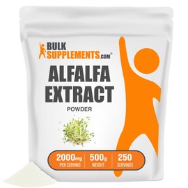 BulkSupplements.com Alfalfa Extract Powder - Greens Superfood Powder - Green Drink Powder Superfood - Greens Supplements - Greens Powder Superfood Supplement - Alfalfa Powder (500 Grams - 1.1 lbs)