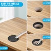 2-3/8" Spring Desk Grommet, JTemgle Plastic Cable Hole Cover Computer