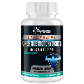 Zeylamum Creatine Chews Tablets for Men & Women, Creatine Monohydrate, 99% Absorption with Liposomal & Micronized, 30 Servings