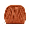 Francfranc Velour Pleated Stand Pouch, orange