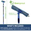 EVERSPROUT 1.5-to-3 Foot Swivel Squeegee and Microfiber Window Scrubber (8-10