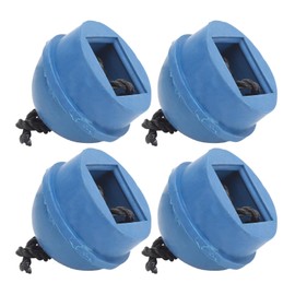 KENANLAN Billiard Pool Chalk Holder, 4 Pieces Chalk Holder, Pockets Rubber Billiard Pool Chalk Holder with Cord Accessories (Blue)