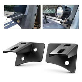 Nilight - 90026B 2PCS Jeep JK A-Pillar Windshield Hinge Mounting Brackets for Offroad LED Fog Light Halogen Work Light for 2007-2017 Jeep Wrangler JK,2 years Warranty,Black