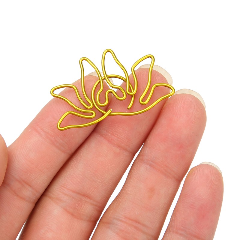 100pcs Shaped Paper Clips Flower Shape Metal Portable Office Clips