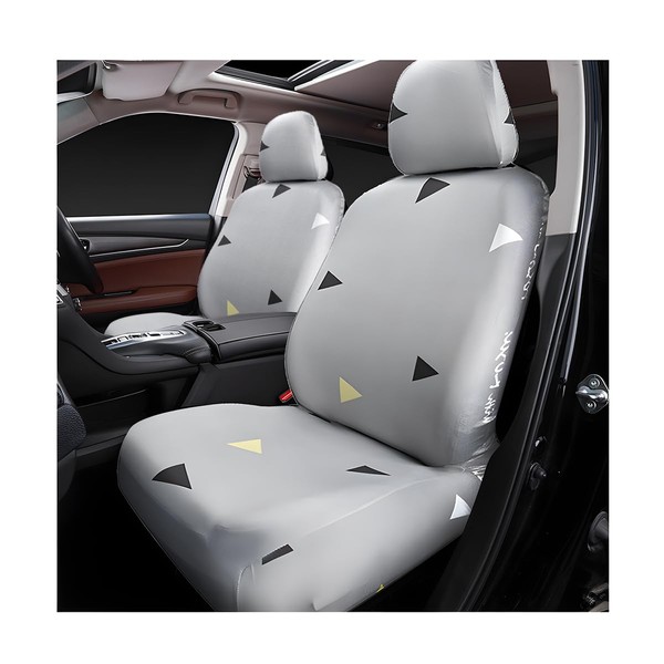 NYTKL 2 PCS Car Seat Covers, Breathable Elastic Fabric Automotive