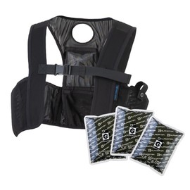 Gladiator GI-409 Ice Vest, Cooling Vest, Cool Vest, Heat Stroke Prevention Goods, Ice Vest + Ice Pack 3-Piece Set, Men's, Black