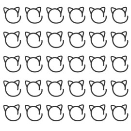 sourcing map 30pcs Stitch Markers, Spiral Stitch Markers Crochet Needle Clip Counter Knit Ring Crochet Locking Sewing Accessories for DIY Handcraft Knitting and Crocheting, Black