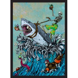 MTG Sleeves 50 MTG Standard Card Sleeves Deck Protector - Great White Wave
