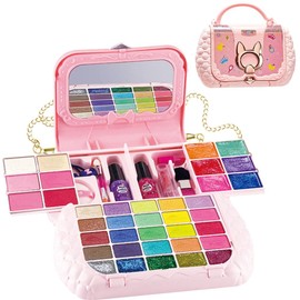 Maquillaje para Niñas, Juguete de Maquillaje Lavable,, Bolso de Princesa, Regalos de Cumpleaños de Navidad para Niñas de 4 5 6 7 8 9 10 11 12 Años