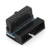 DGZZI USB 3.0 90 Degree Adapter Black USB 3.0 19Pin/20Pin
