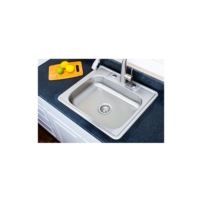 Wells 25-inch 20-gauge Drop-in 3-hole Single Bowl ADA Compliant Stainless