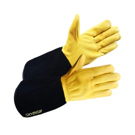SKYDEER Work Gloves for Men with Full Thorn Proof & Waterproof & Super Soft Deerskin Leather (SD6632)