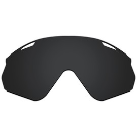 Alphax Stealth Black Polarized Replacement Lenses for Oakley Wind Jacket 2.0 OO9418