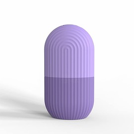 Ice Roller Rodillo de Hielo para la Cara Agarre Antideslizante Rodillos de Hielo para la Cara Silicona Duradera Fácil Operación Molde de Hielo Facial para Belleza Facial Apriete (Morado)
