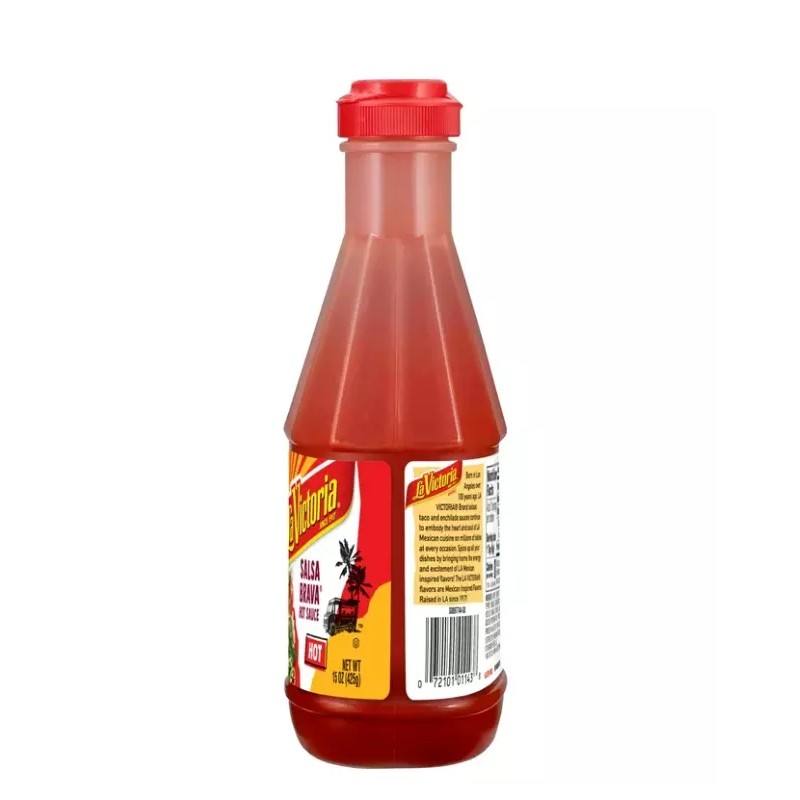 La Victoria Salsa Brava Hot Sauce 15oz x 2 Plastic