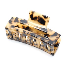 QinGoo Medium Women's Hair Clip, Beautiful Hair Clip, Elegant Hair Accessories, Headpiece, Hair Accessory, Fine, Medium, Thick, Medium Hair, 1 Piece (7.8 x 4 cm, Tortoise)