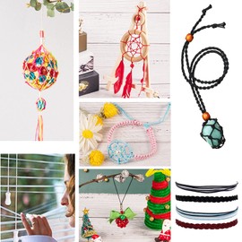 PH PandaHall 1.5mm White Nylon String 100 Yards Lift Shade Cord Pull String Wind Chime String Braided Beading String Kumihimo Macrame Thread for Repair Friendship Bracelets DIY Making