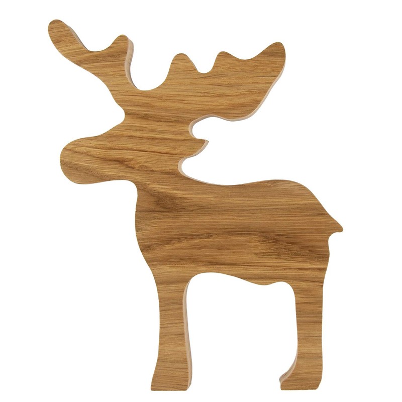 Wooden Elk – Oak – Wooden Decoration – Christmas Decoration