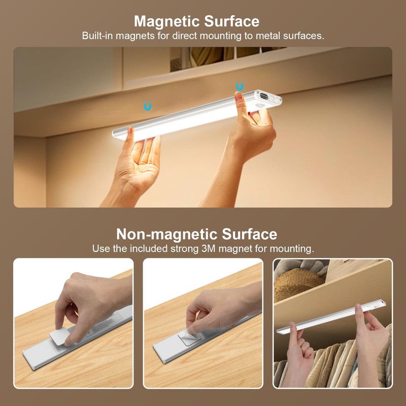 Under-Unit Light Kitchen LED, Cabinet Light with Motion Sensor