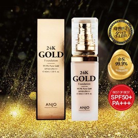 Anju 24K Gold Skin Care 8-piece Set and other basic cosmetics for women and men Cosmetics Gift Set - 11. 24K Essential Foundation No. 21 / 앙쥬 24K 골드 스킨 케어 8종 세트 외 여성 남성 기초화장품 화장품선물세트 - 11. 24K 에센셜파운데이션 21호