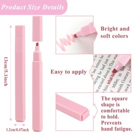 DDSHUN 12Pcs Pastel Highlighters Bible Highlighters No Bleed Aesthetic 12 Colors Bible Pens Marker Pens for Students Stationary College Office Supplies