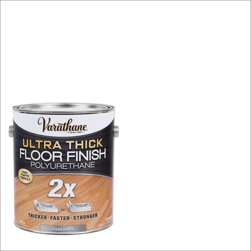 Varathane 298272 Ultra Thick Floor Finish Polyurethane, Gallon, Gloss Clear