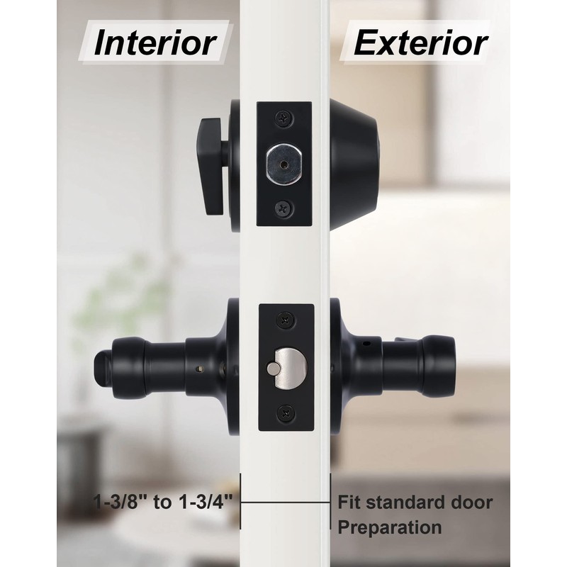 Keyed Alike Front Door Lever Lockset with Single Cylinder Deadbolt